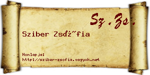 Sziber Zsófia névjegykártya