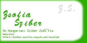 zsofia sziber business card
